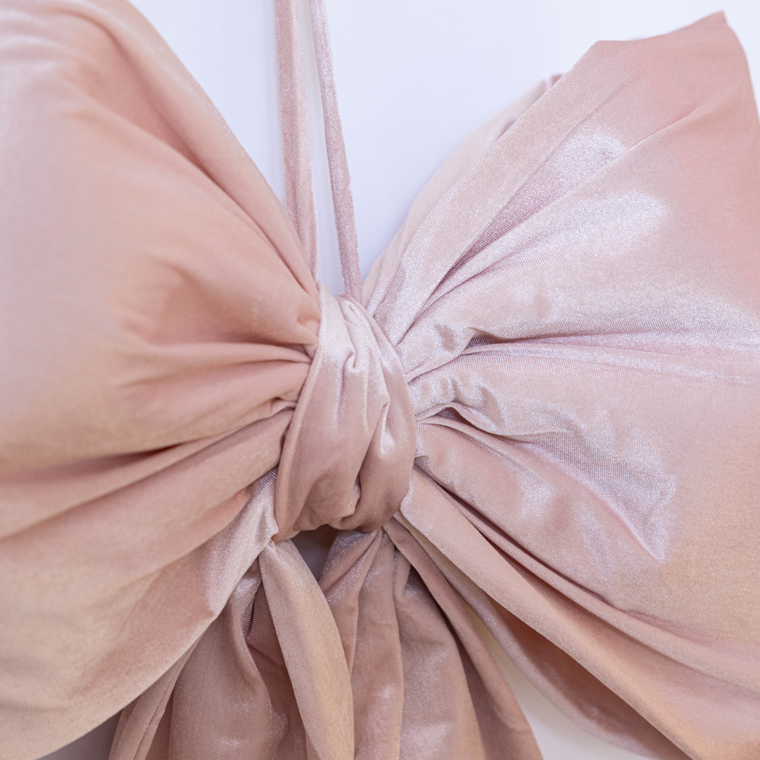 Oversized Light Pink Velvet Bow By Luxe B Co. 