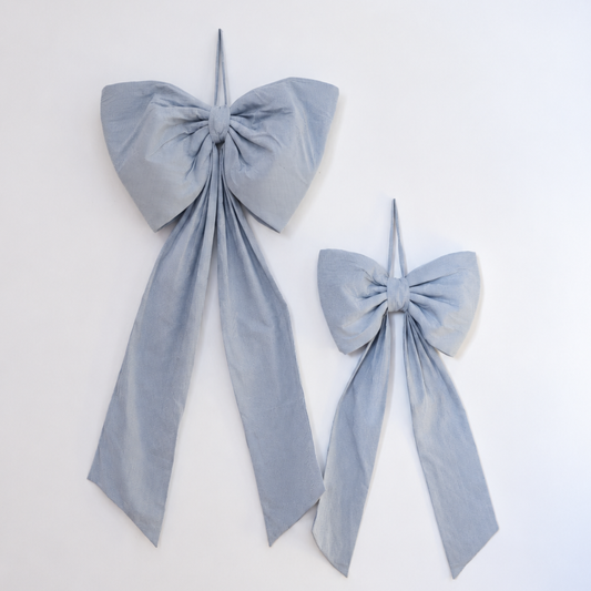 Oversized Mini Blue Gingham Bow | By Luxe B Co.