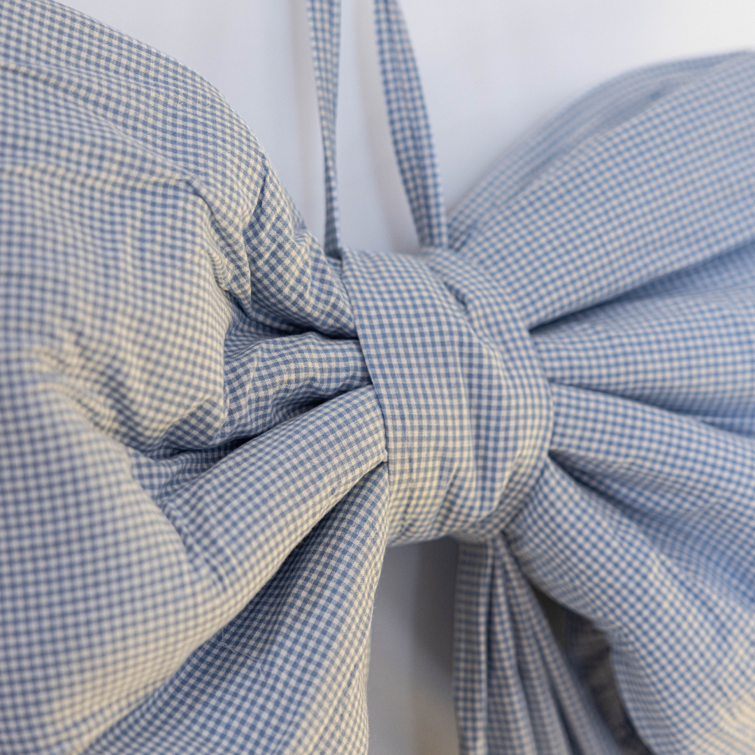 Oversized Mini Blue Gingham Bow | By Luxe B Co.