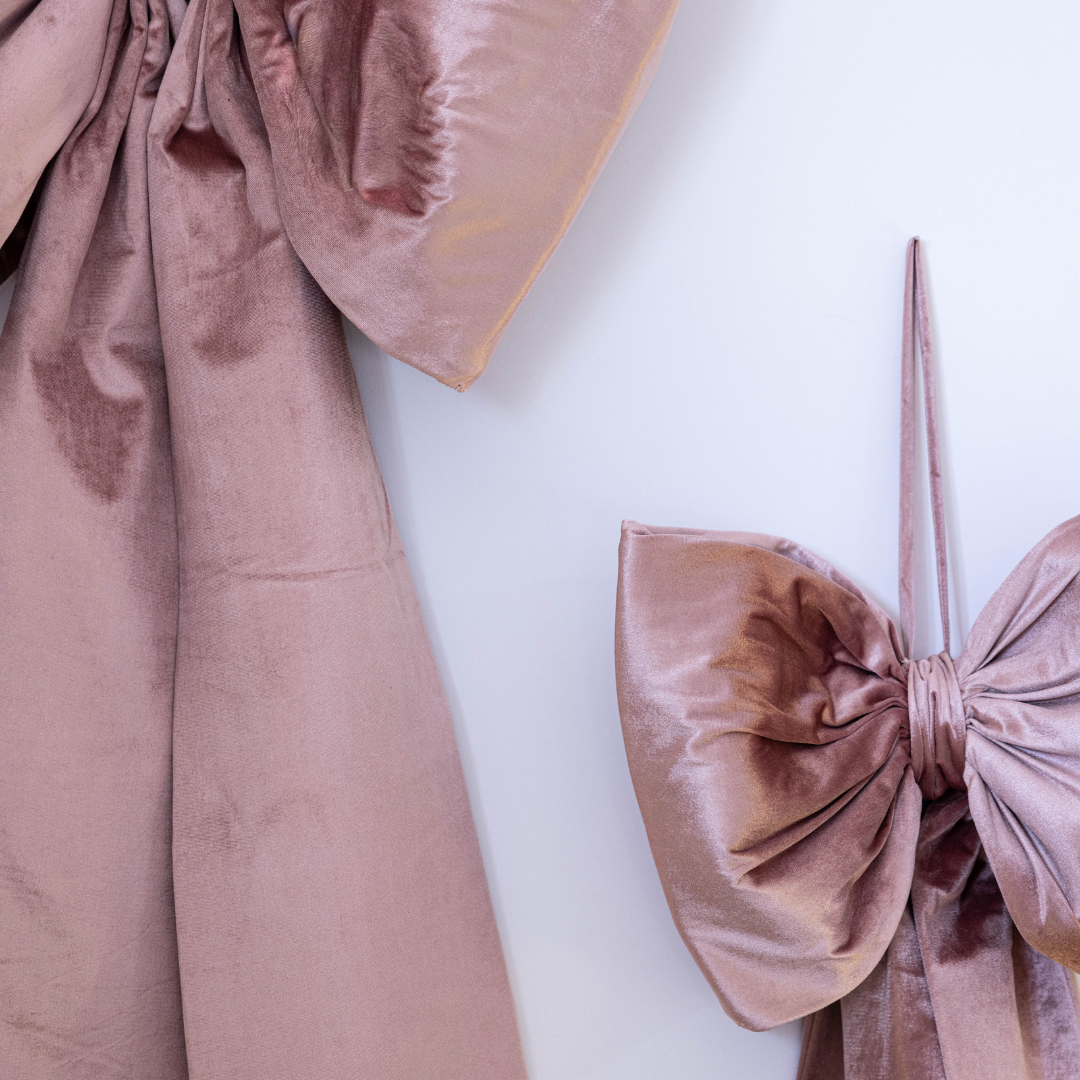 Oversized Pink Velvet Bow By Luxe B Co.