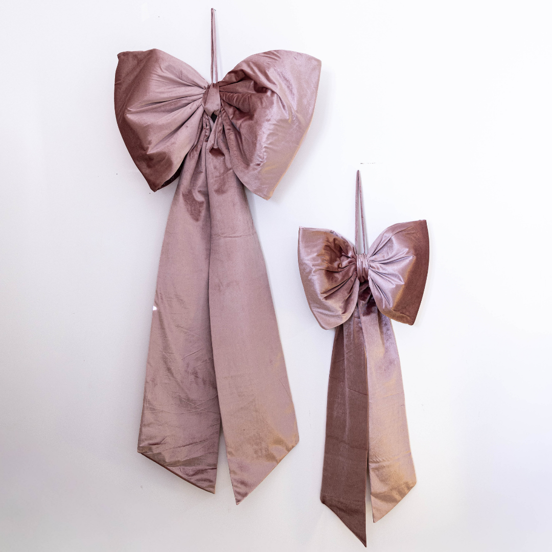 Oversized Pink Velvet Bow By Luxe B Co.