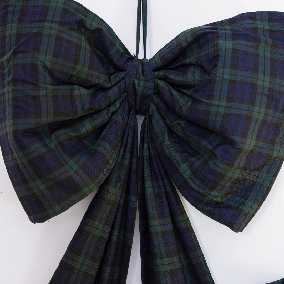 Oversized Plaid Green Bow By Luxe B Co.