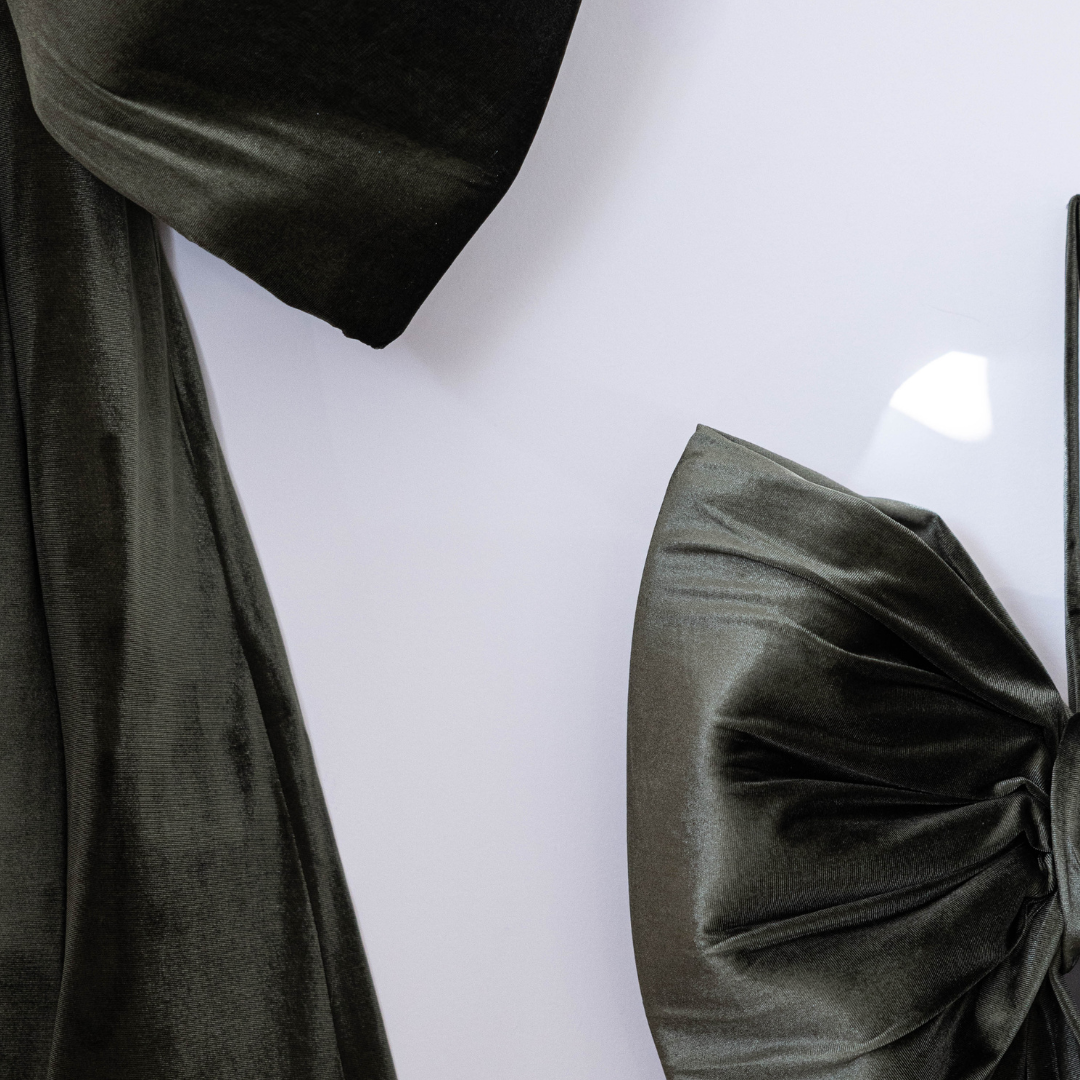 Oversized Sage Velvet Bow | By Luxe B Co.