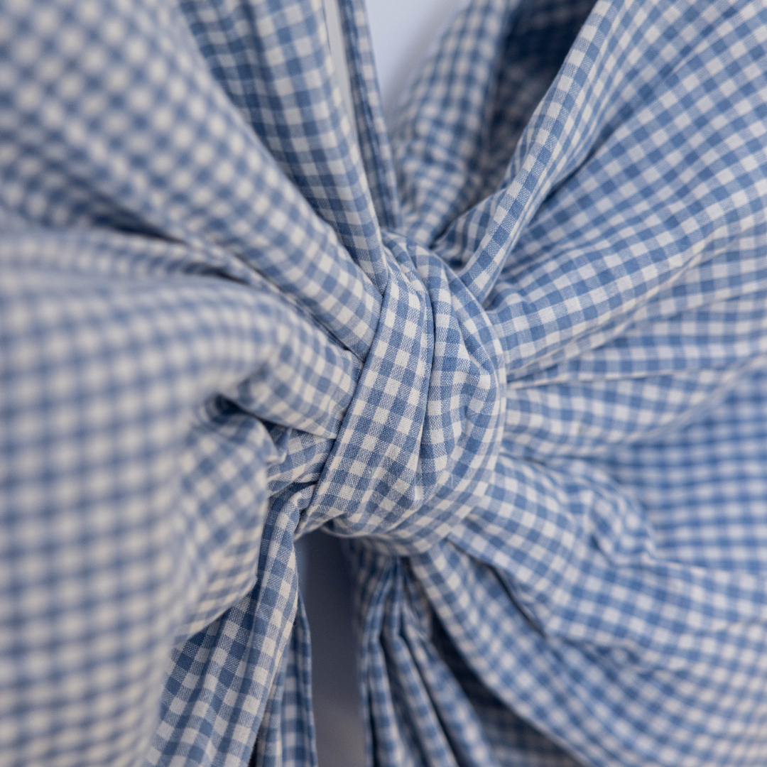 Oversized Small Blue Gingham Bow | By Luxe B Co.