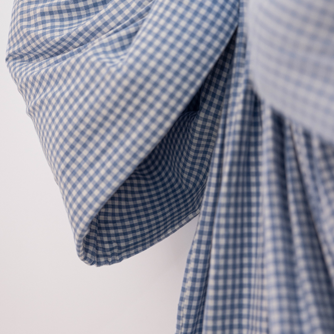 Oversized Small Blue Gingham Bow | By Luxe B Co.