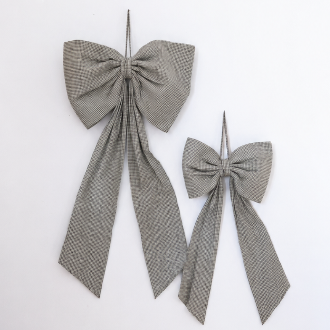 Oversized Small Green Gingham Bow | By Luxe B Co.