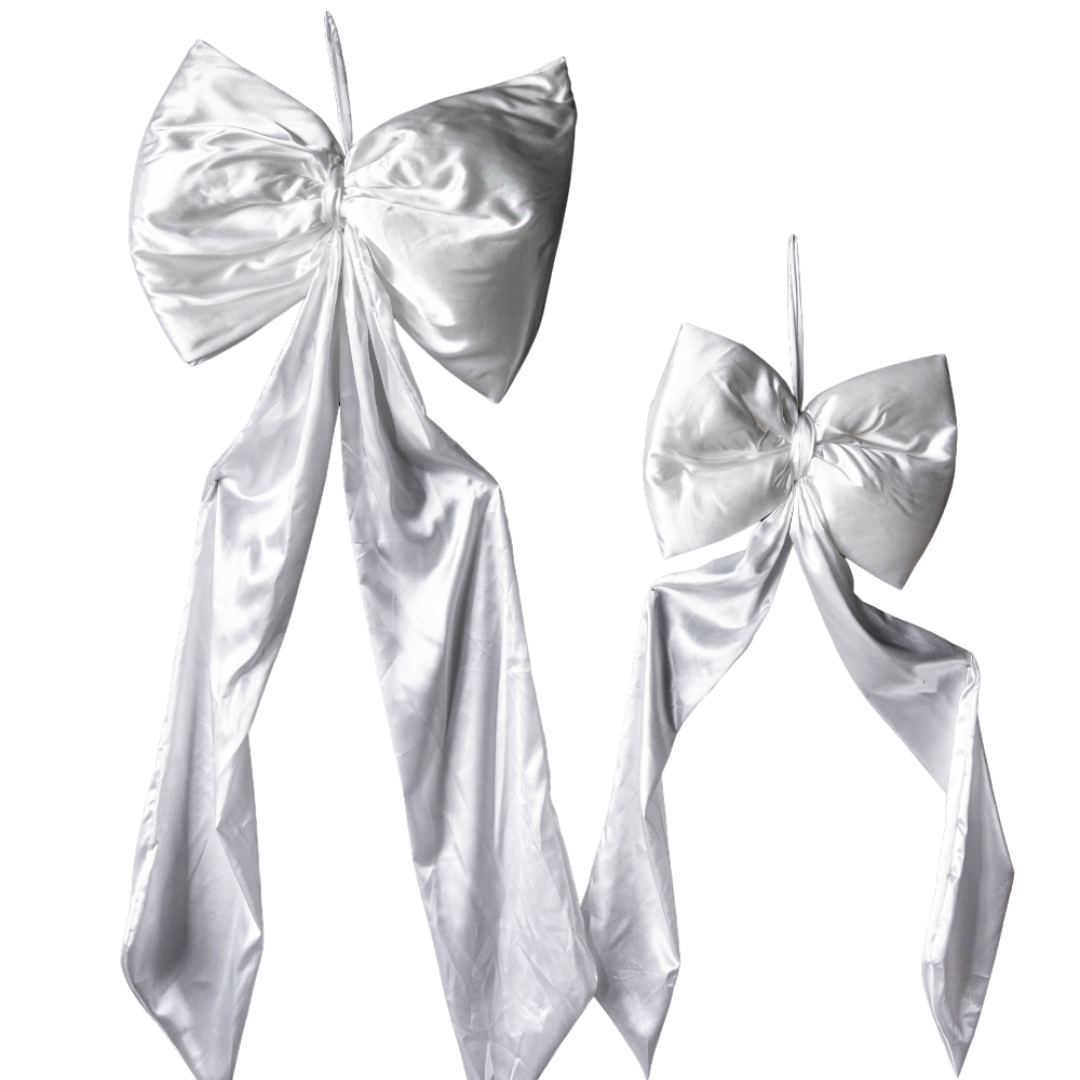Oversized White Satin Bow | By Luxe B Co.
