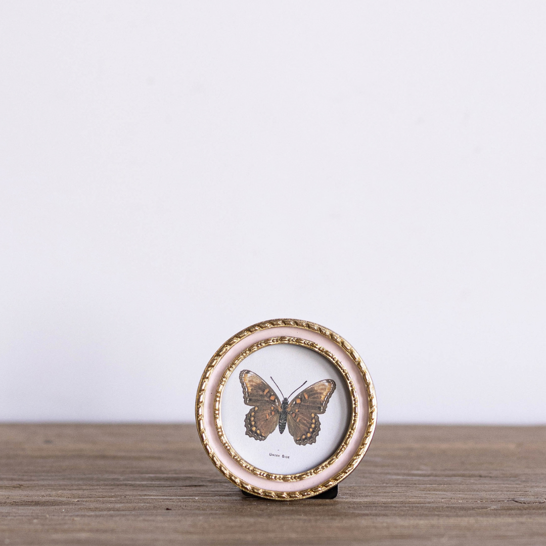 Pale Pink & Gold Round Photo Frame | Luxe B Co.