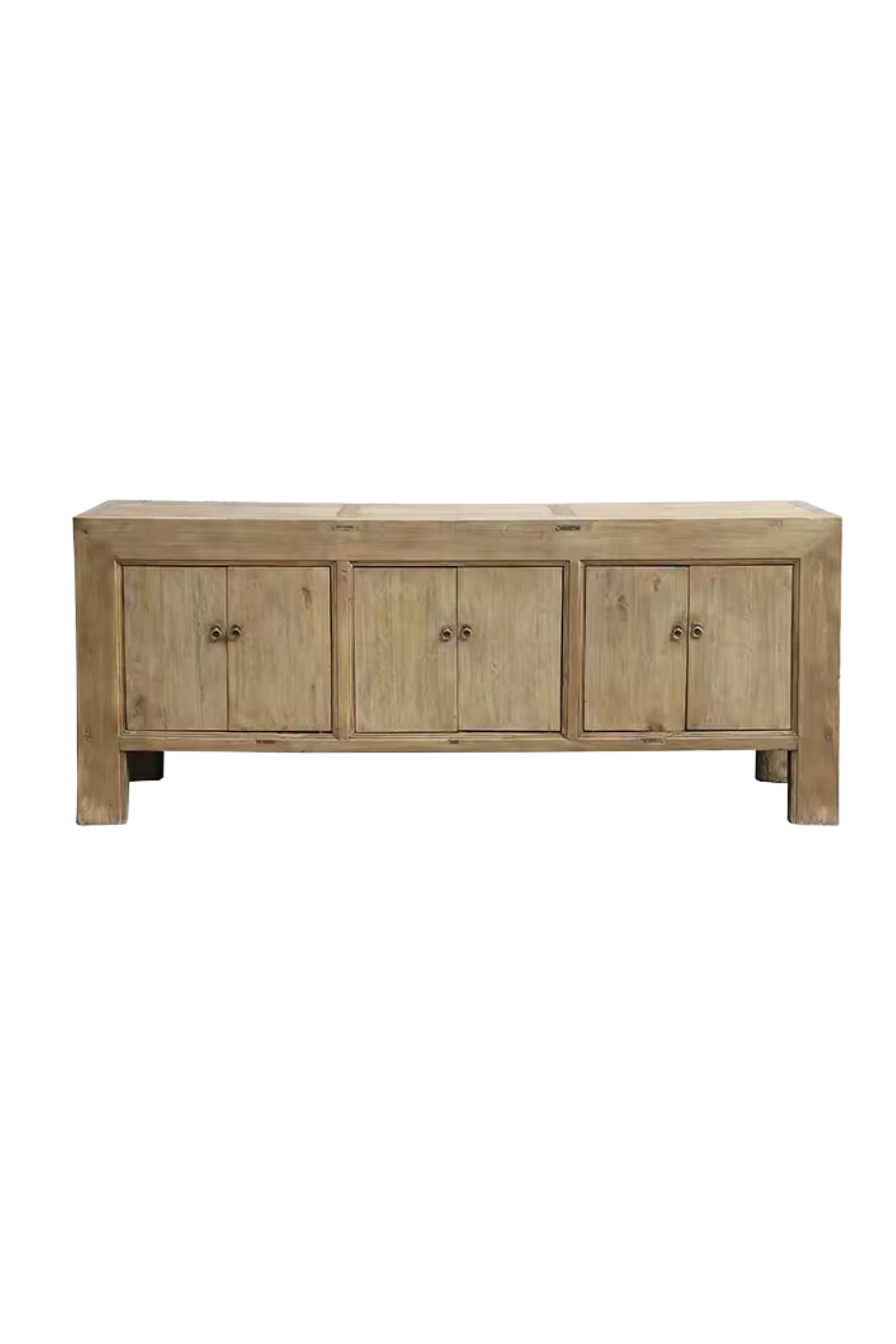 Paso Robles Reclaimed Elm Wood Six Door Console | By Luxe B Co. 