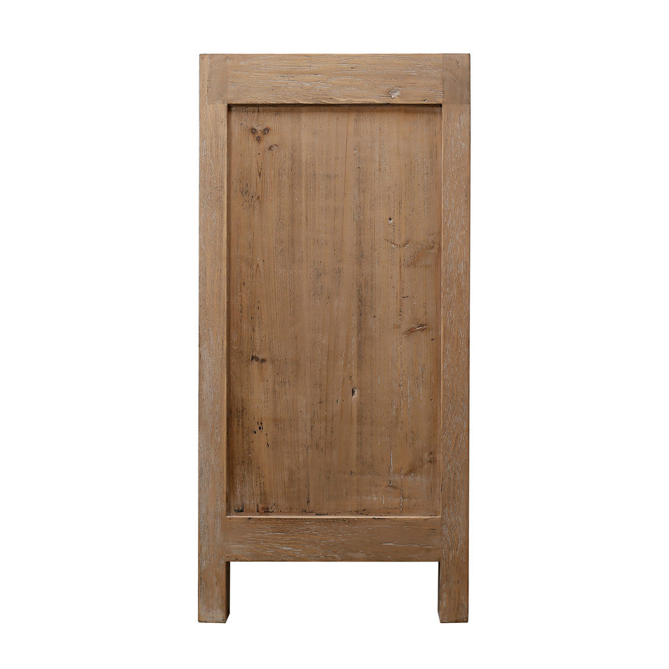 Paso Robles Reclaimed Elm Wood Four Door Tall Entertainment Console | By Luxe B Co.