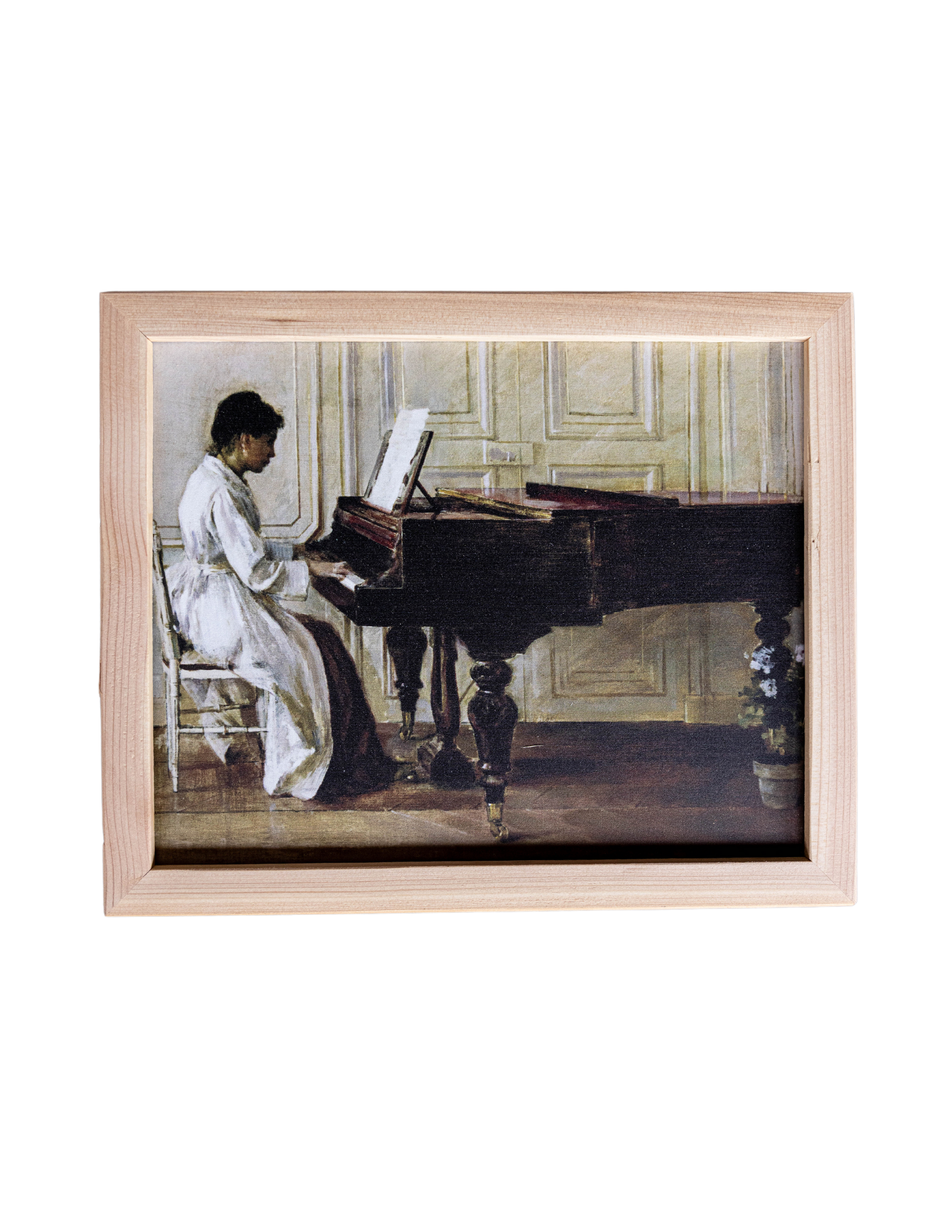 Piano Player Pine Framed Art | By Luxe B Co. 