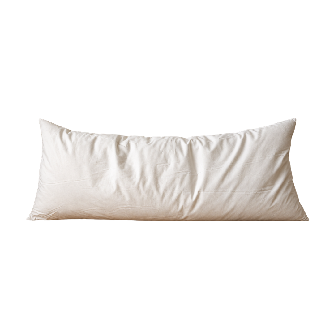 Pillow Insert Premium Down Filled Bolster 18"x 44" By Luxe B Co.