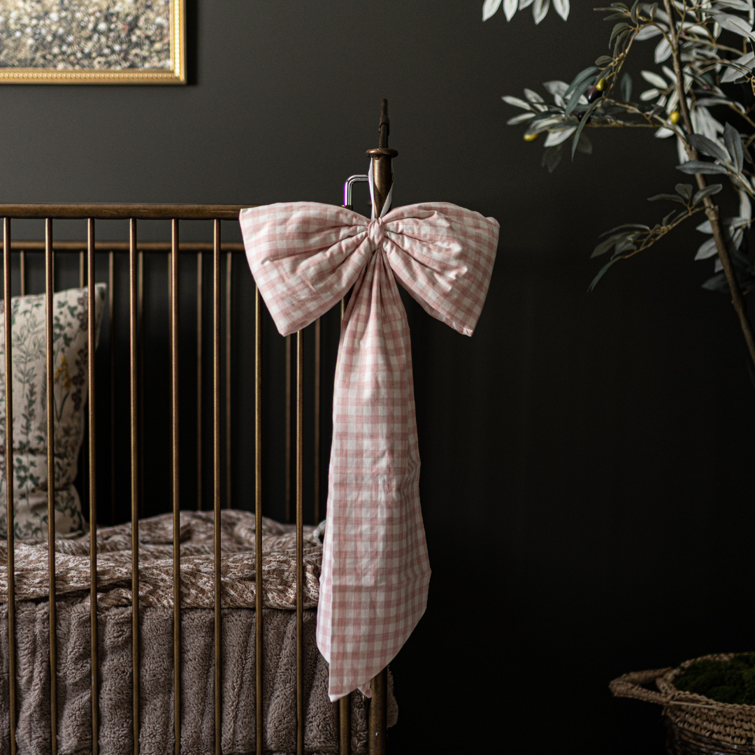 Pink Gingham Fabric Bows | By Luxe B Co.