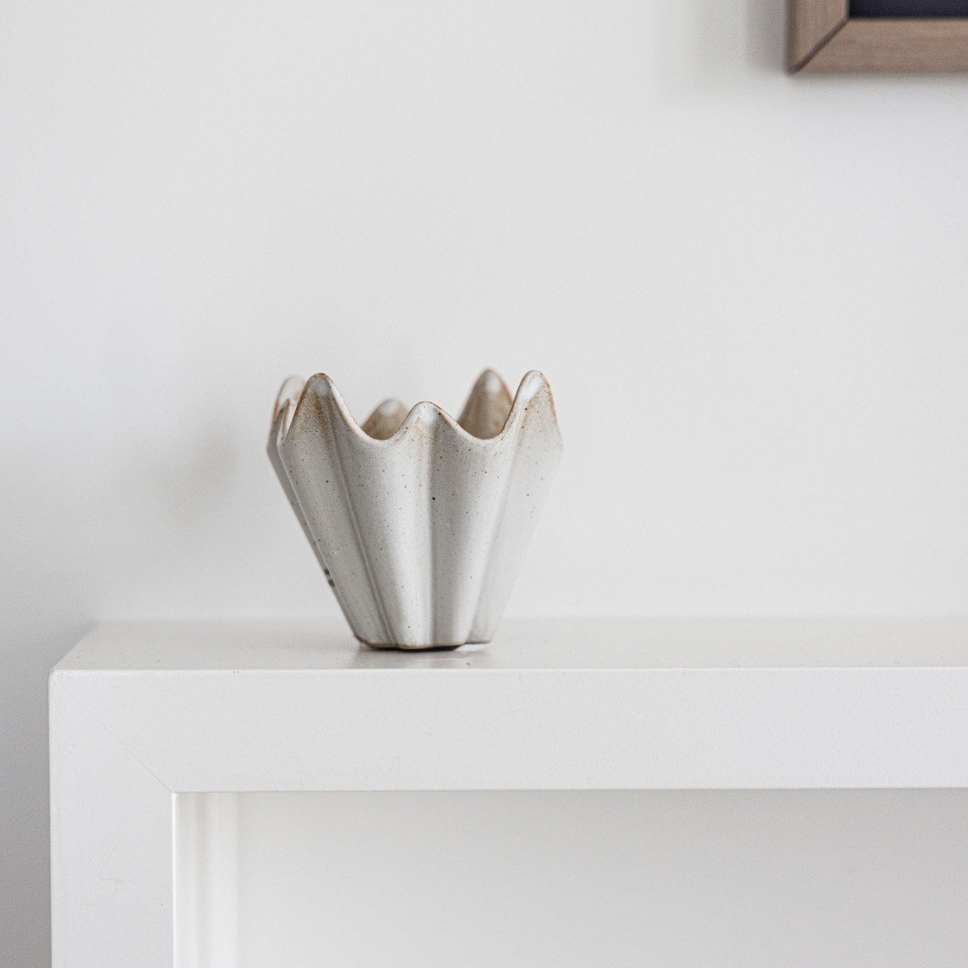 Pleated Stoneware Bowl | By Luxe B Co.