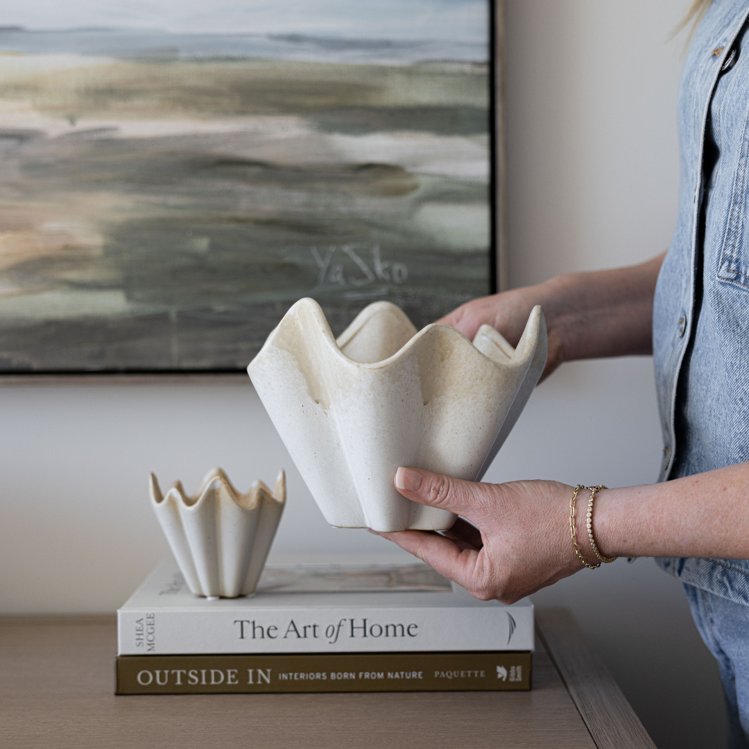 Pleated Stoneware Bowl | By Luxe B Co.