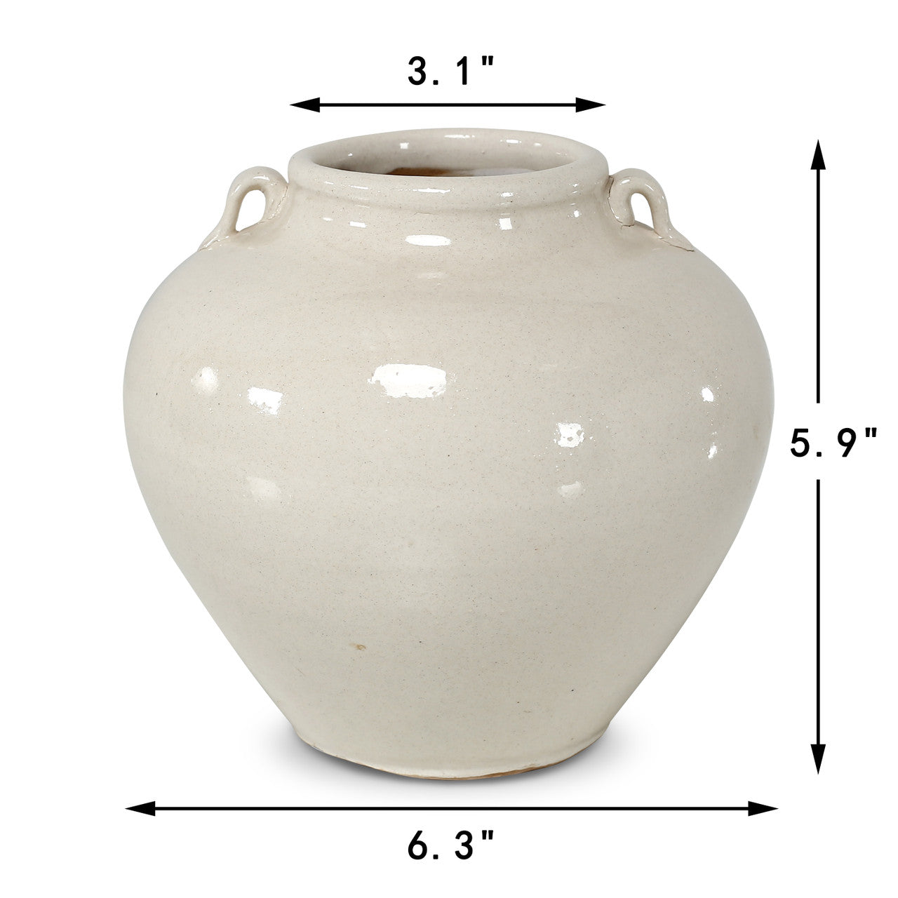Porcelain Jar With Two Handles | By Luxe B Co.