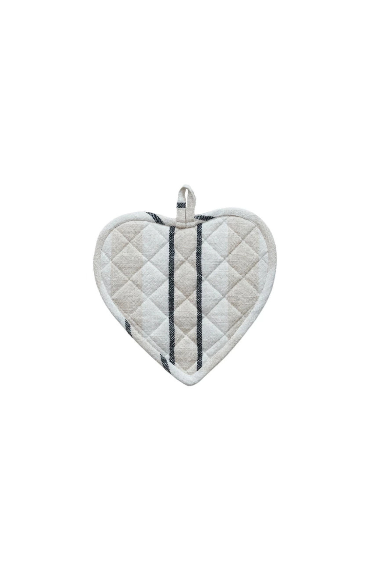 Quilted Heart Shaped Pot Holder