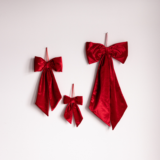 Ralph Red Velvet Fabric Bows By Luxe B Co. 