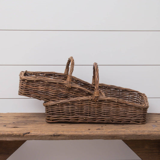 Rectangular Wicker Baskets with Handles | By Luxe B Co.