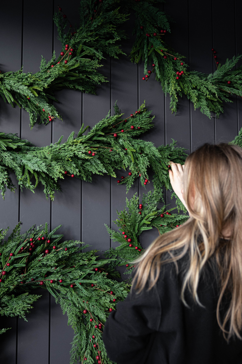 Red Plum Berry Norfolk Cypress Real Touch Collection | By Luxe B Co.