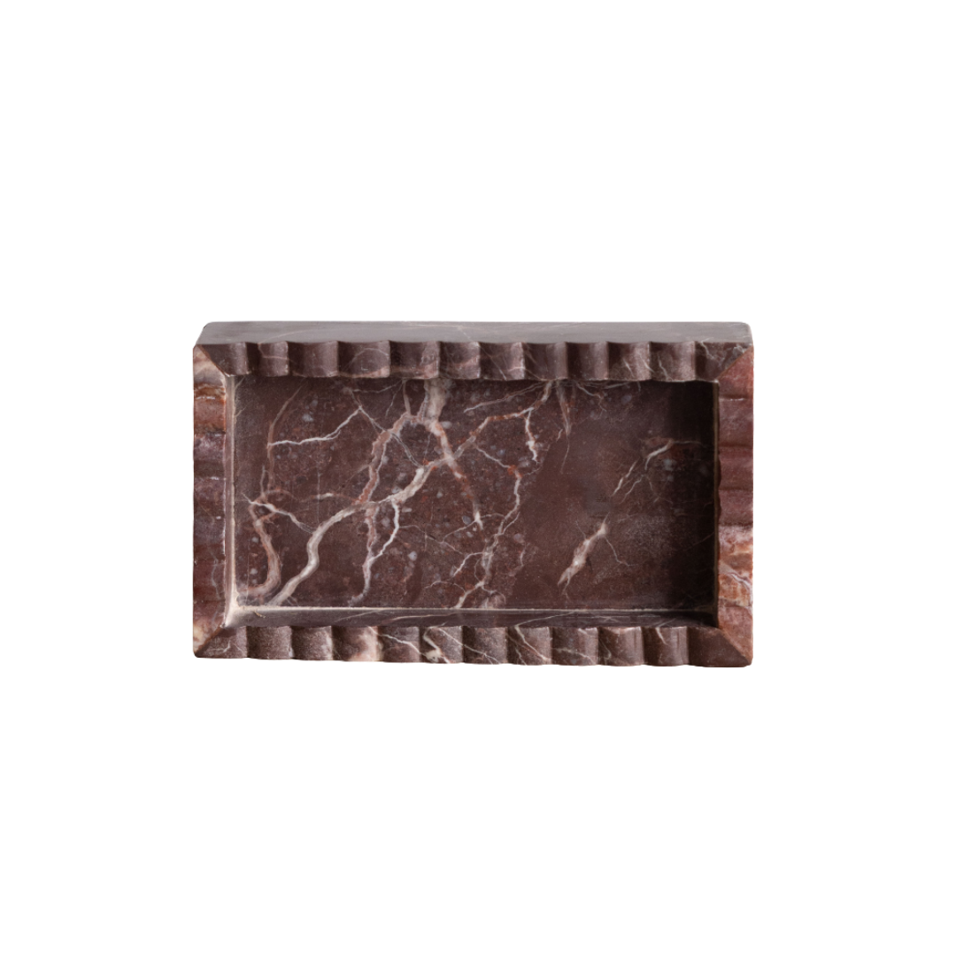 Red Levanto Scalloped Tray By Luxe B Co. 