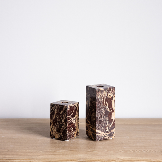 Red Levanto Taper Candle Holder By Luxe B Co.