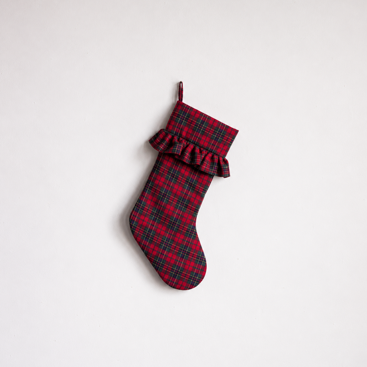 Red Plaid Holiday Stocking By Luxe B Co.
