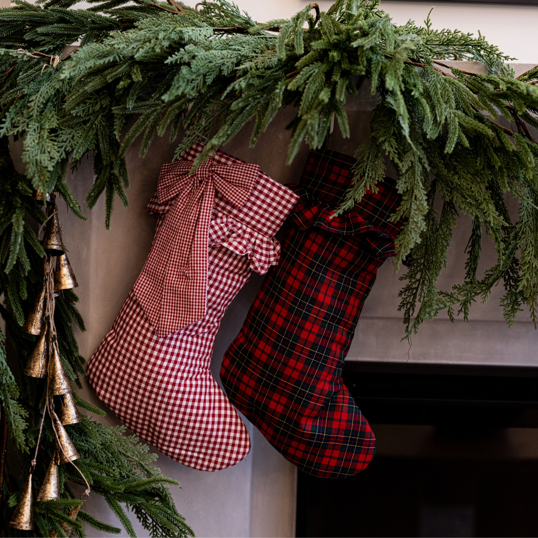 Red Plaid Holiday Stocking By Luxe B Co.