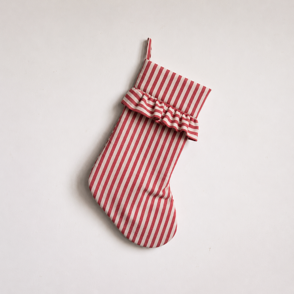Red Striped Holiday Stocking By Luxe B Co. 