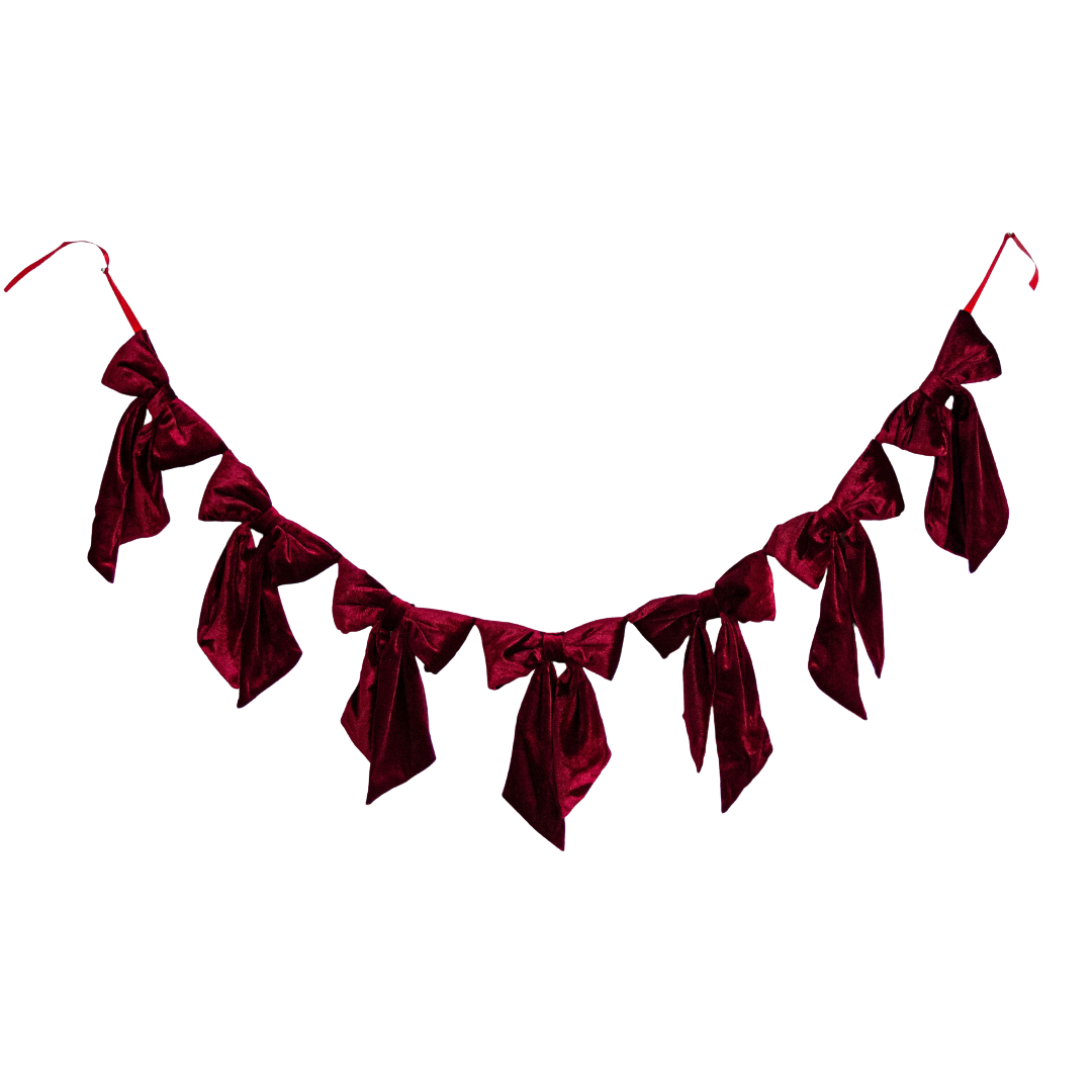Red Velvet Bow Garland | By Luxe B Co.