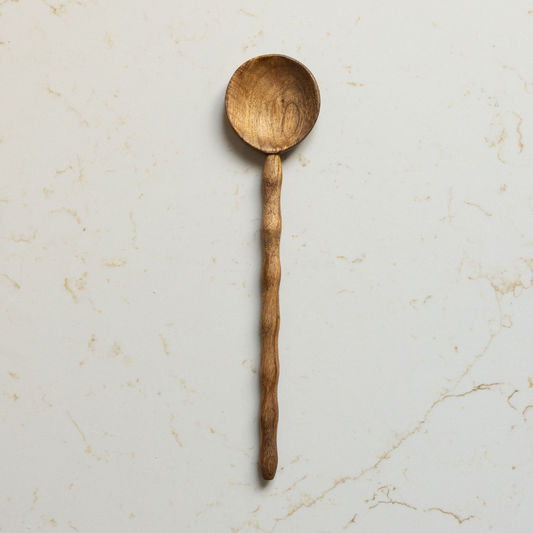 Ribbed Mango Wood Kitchen Spoon | By Luxe B Co.