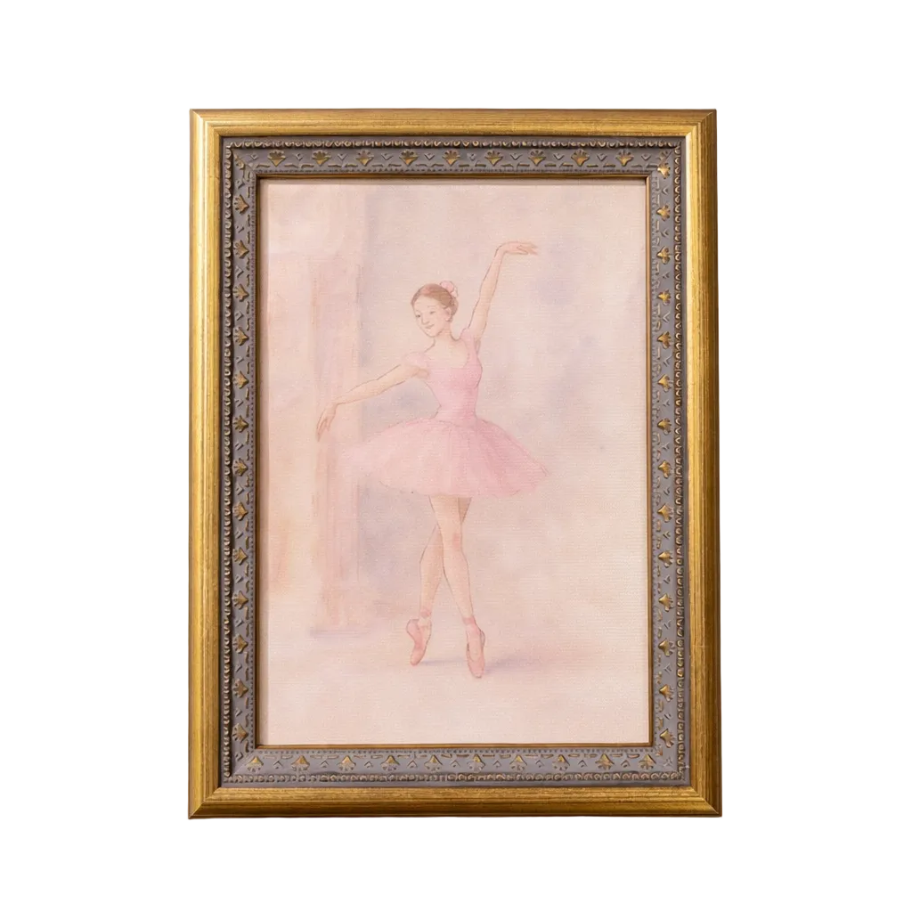Antique-inspired brass mould framed art featuring a detailed rose design, by Luxe B Co.