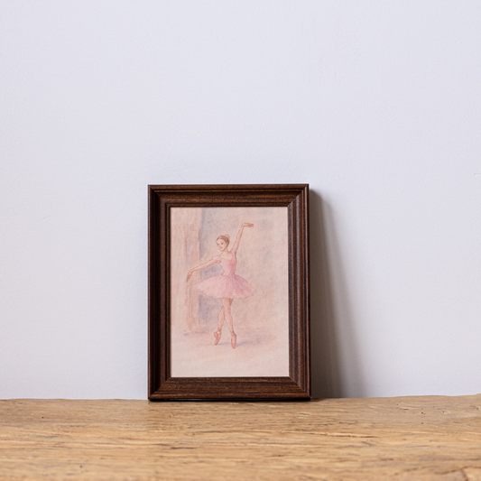 Rose en Pointe | Antique Inspired Classic Westbury Framed Art By Luxe B Co.