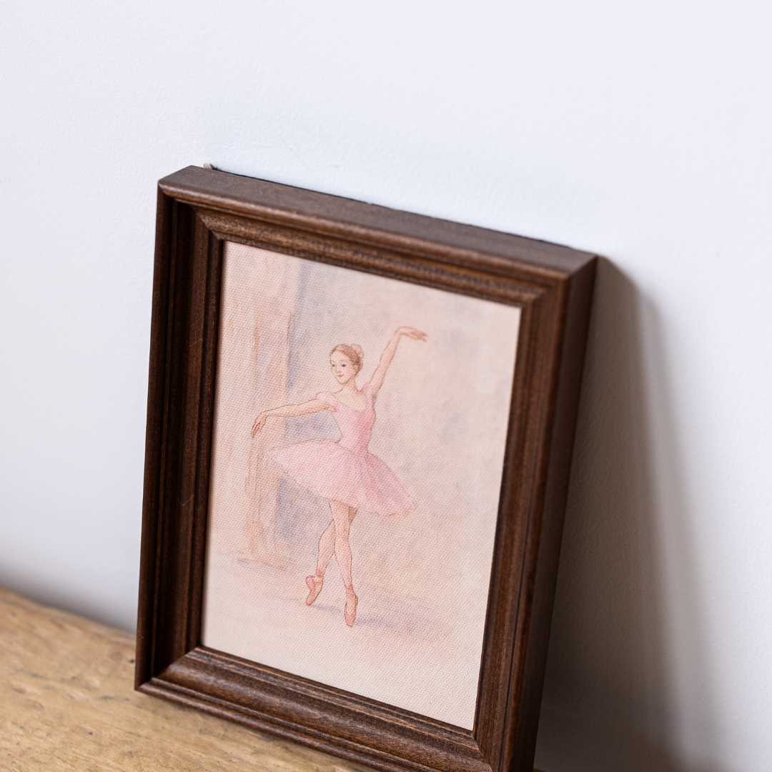 Rose en Pointe | Antique Inspired Classic Westbury Framed Art By Luxe B Co.