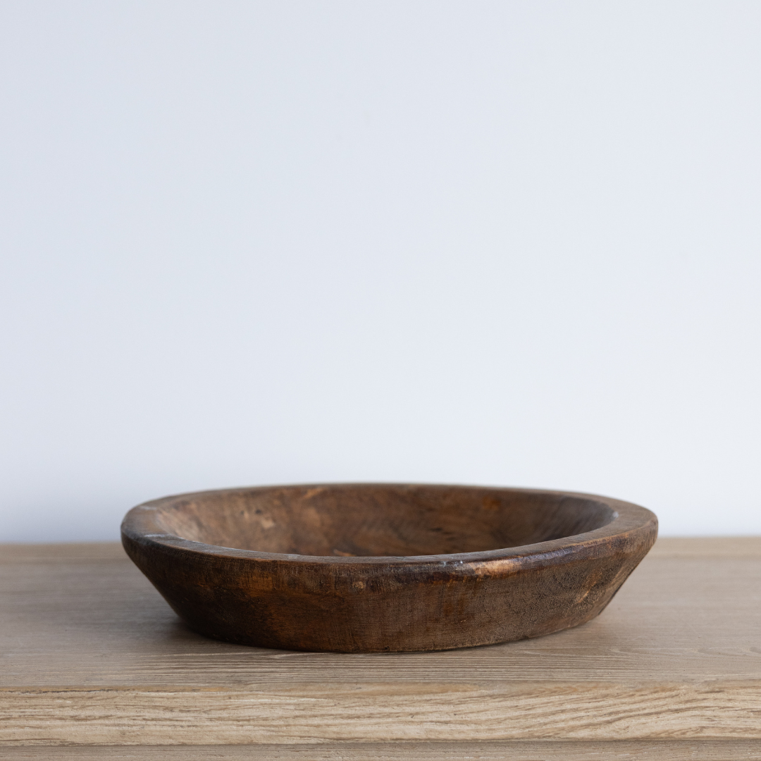 Round Walnut Bowl | By Luxe B Co. 