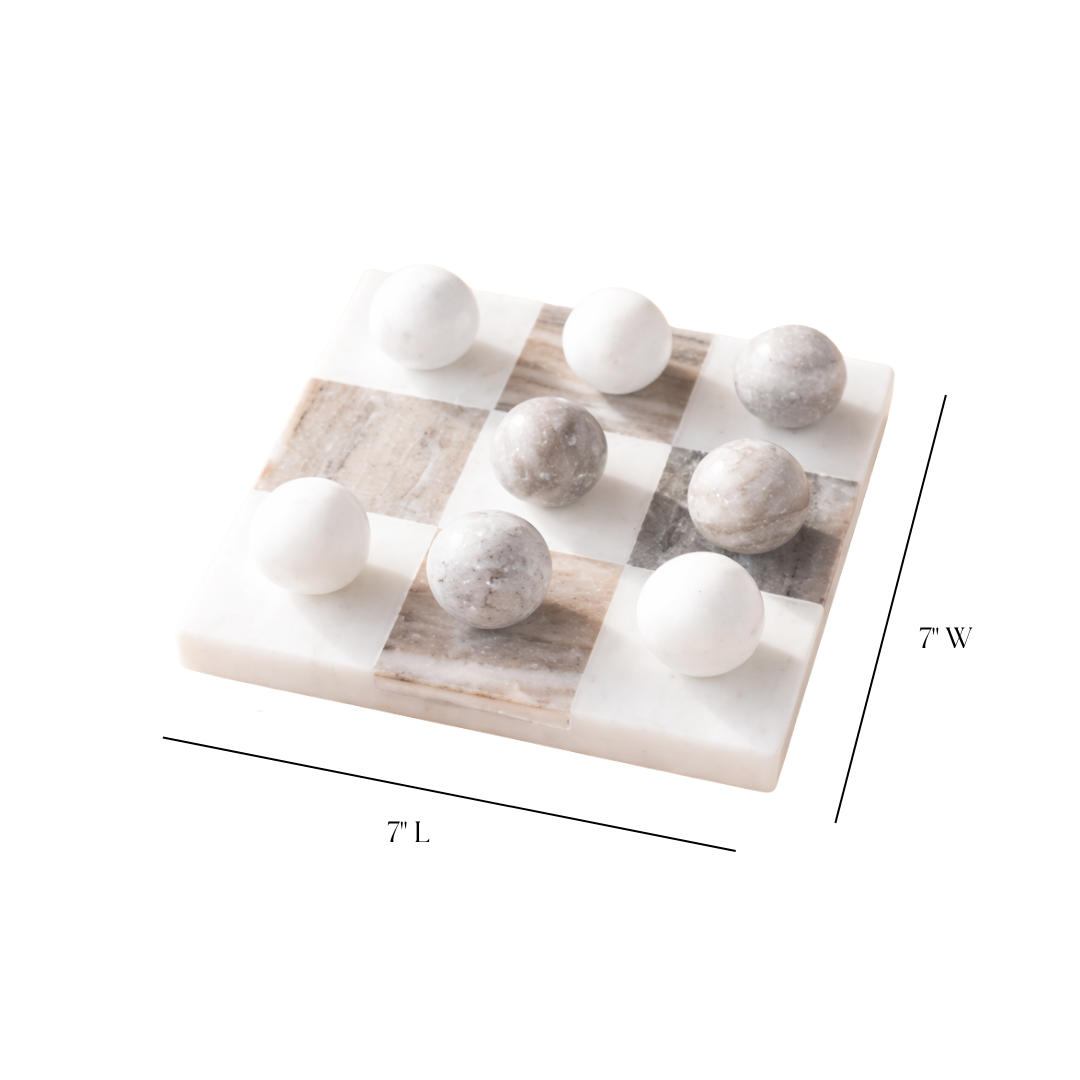 Marble Tic Tac Toe Game - Luxe B Co