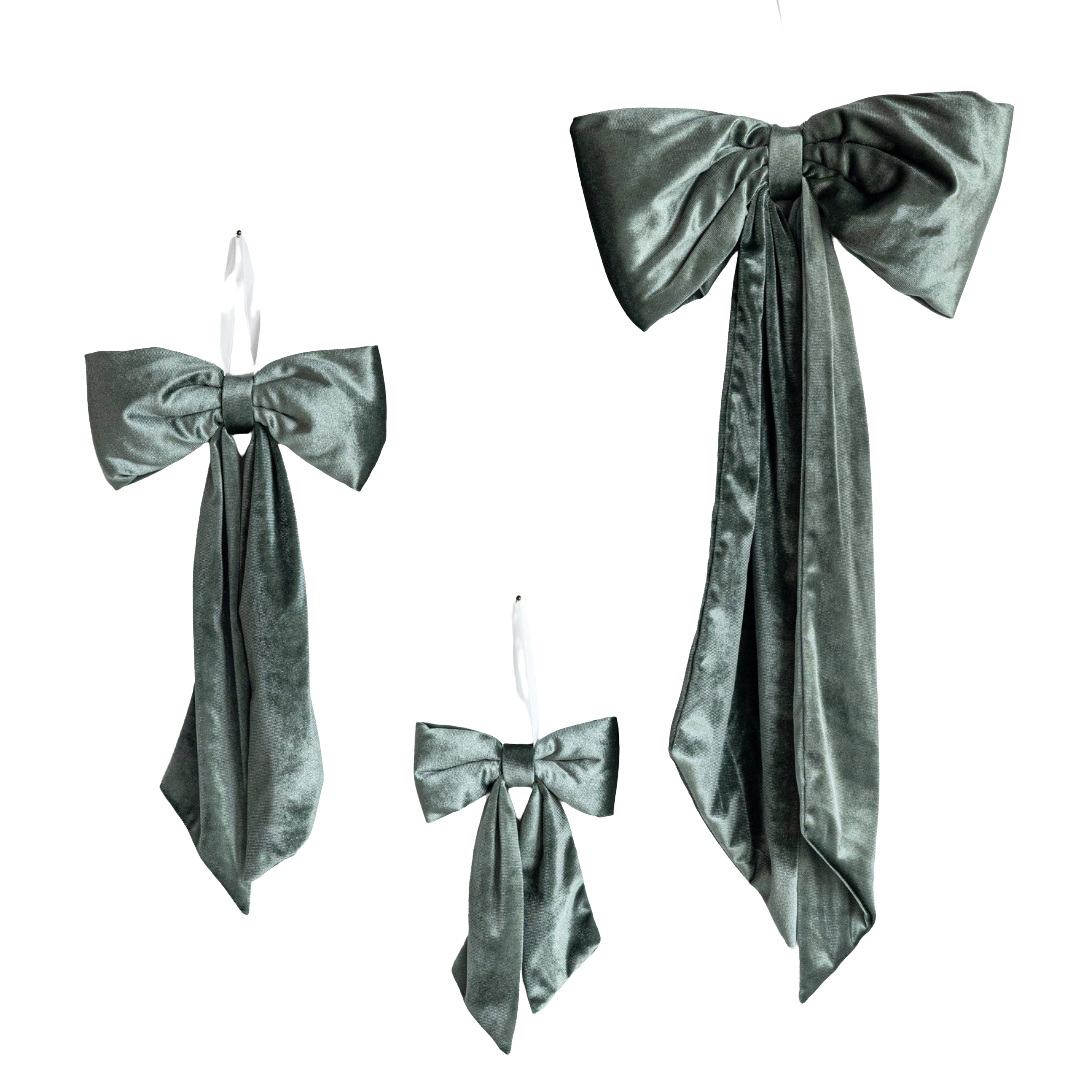 Sage Velvet Holiday Bows | By Luxe B Co.