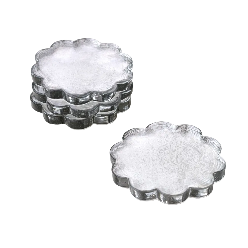 Scalloped Glass Coasters | By Luxe B Co. 