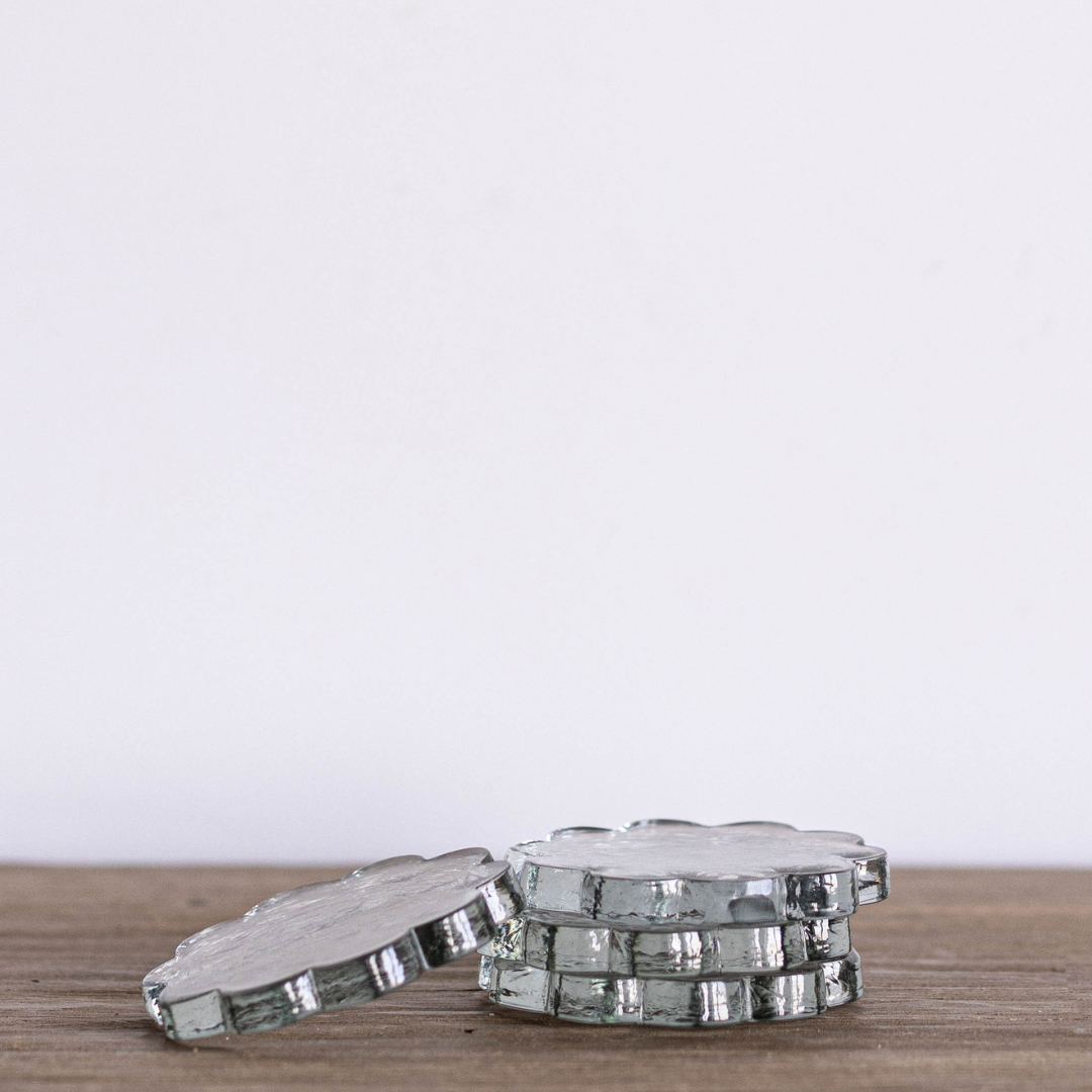 Scalloped Glass Coasters | Luxe B Co.