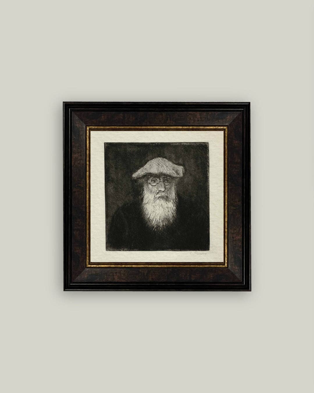 Self Portrait by Camille Pissarro Framed Antique Art - Luxe B Co