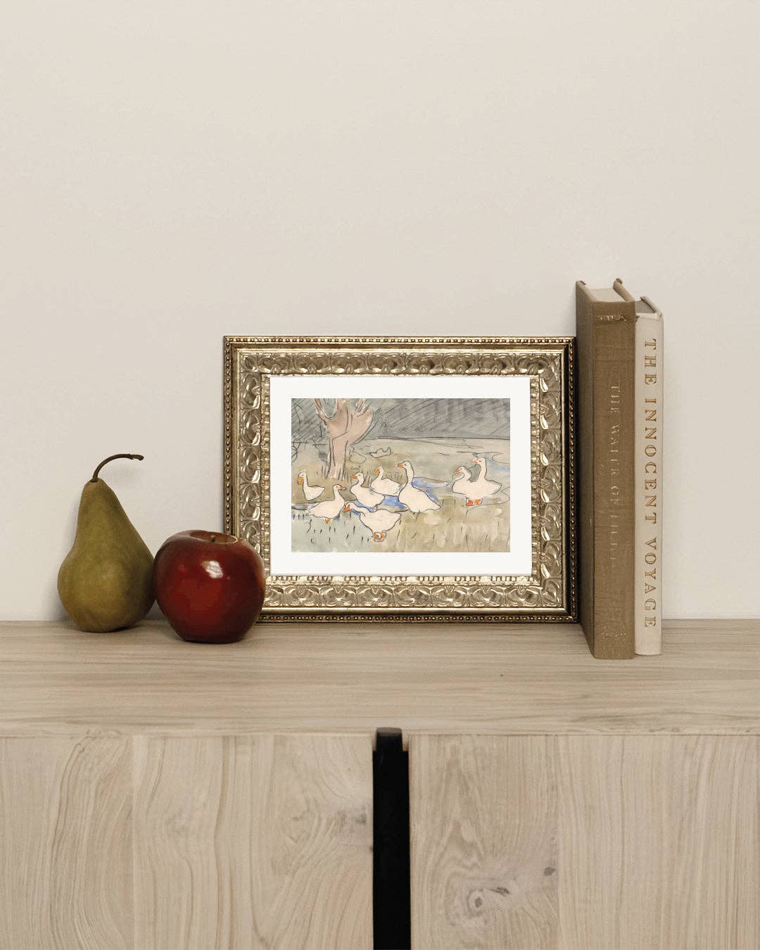 Spring Geese Framed Antique Art - Luxe B Co