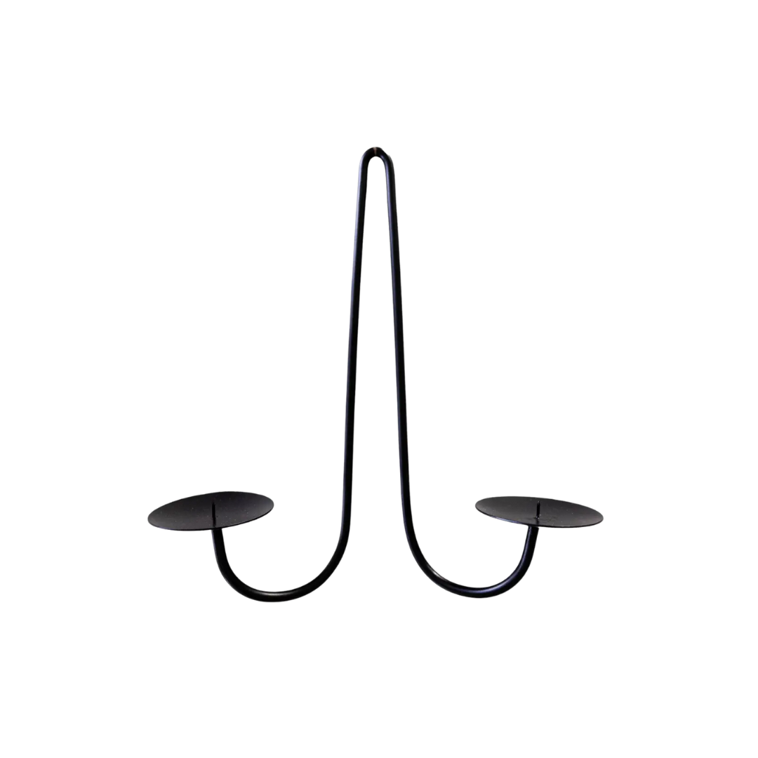 Black Iron Dual Wall Sconce - Luxe B Co