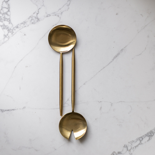 Stainless Steel Salad Servers | By Luxe B Co. 