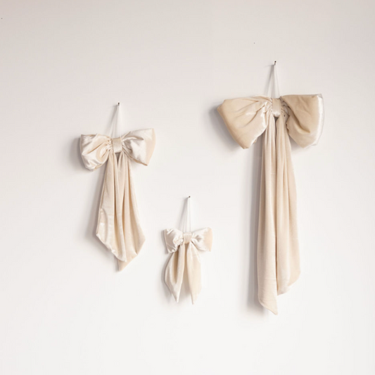 Cream Velvet Bows