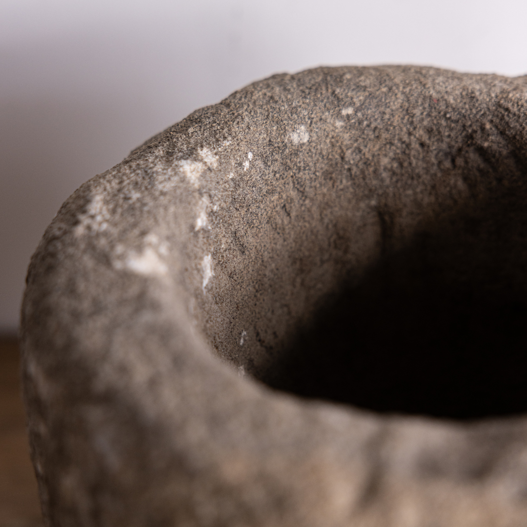 Stone Mortar Vintage Bowl Large By Luxe B Co.