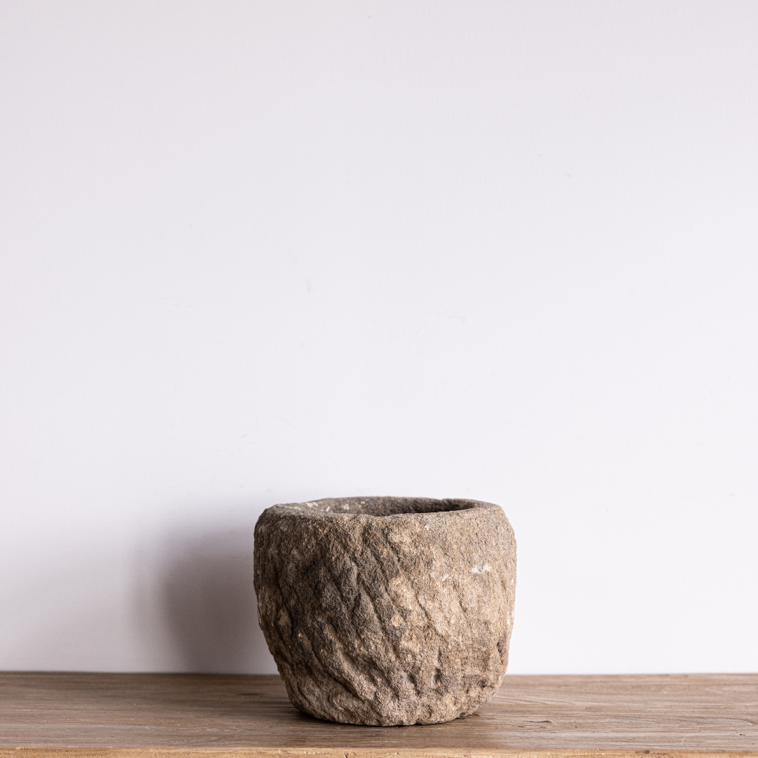 Stone Mortar Vintage Bowl Large By Luxe B Co.