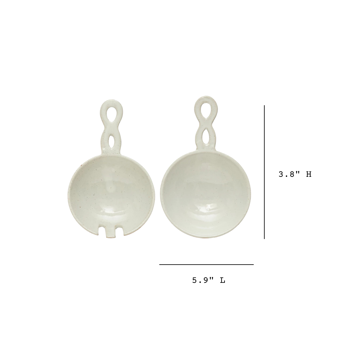 Stoneware Twisted Handle Server | By Luxe B Co.