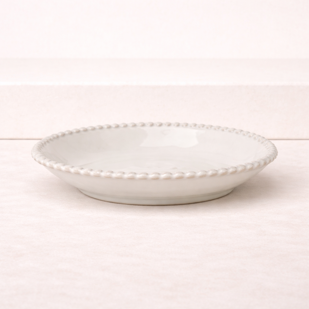 Stoneware Beaded Cream Bowl | By Luxe B Co.