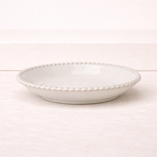 Stoneware Beaded Cream Bowl | By Luxe B Co.
