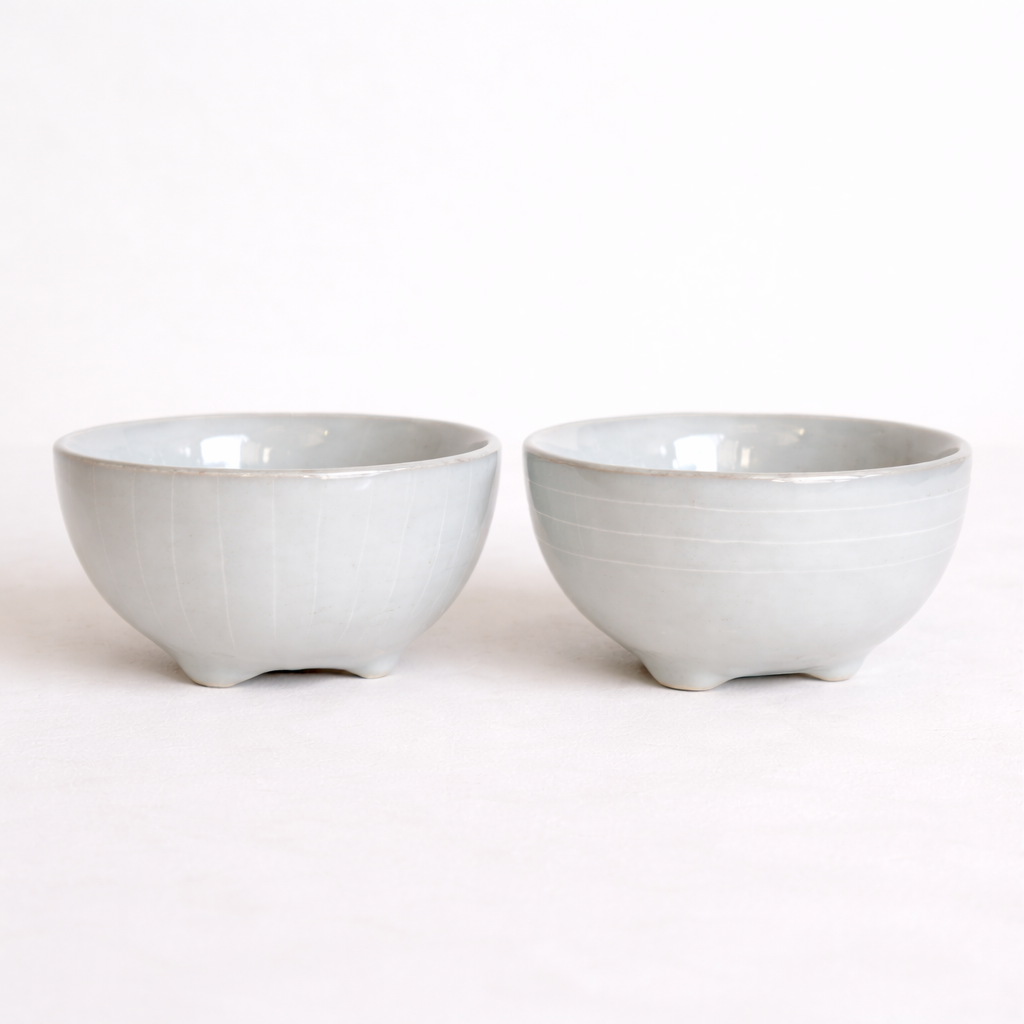 Stoneware Cream Bowls Set | By Luxe B Co. 